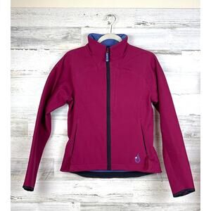 ISIS Womens 6 Purple Fleece Lined Waterproof Windbreaker Zip Up Outdoor Jacket